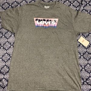 NWT Grey Levi’s Palm Tree logo Tee-Shirt XL